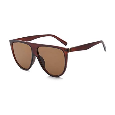 Slim Flat Top Oversized Sunglasses UV400 Cover