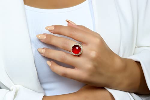 Bague rubis argent sterling personnalisable le cadeau de naissance idéal - 2