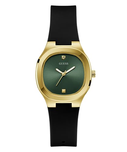 GUESS Silicone Women Green Analog Square Dial Watch- Gw0658L1, Black Band (B0CCPHKMLH) Amazon Price History, Amazon Price Tracker