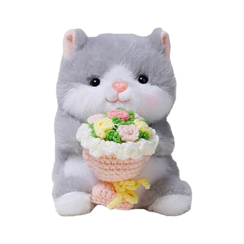 Generico Peluche | Muñeca Linda con Ramo | Animales Blandos San,Regalo Para Esposa Mamá Navidad Cumpleaños Boda San
