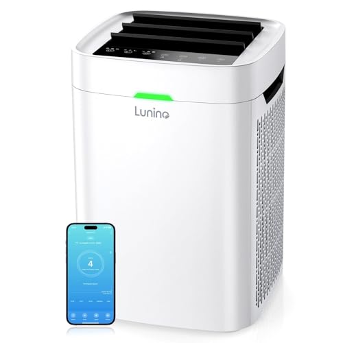 LUNINO Air Purifiers for Home Large Room Up to 2600 Ft², Double-Sided HEPA Air Purifier with Washable Pre-filter, Smart WiFi, PM 2.5 Air Quality Monitor, Fan Modo, for Pets Hair, Dust, Pollen, Smoke
