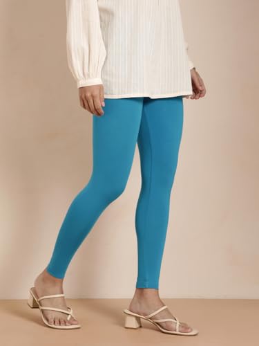 Image of TWIN BIRDS Women Viscose Ankle Leggings | Stretchable Kurti Wear Bottom