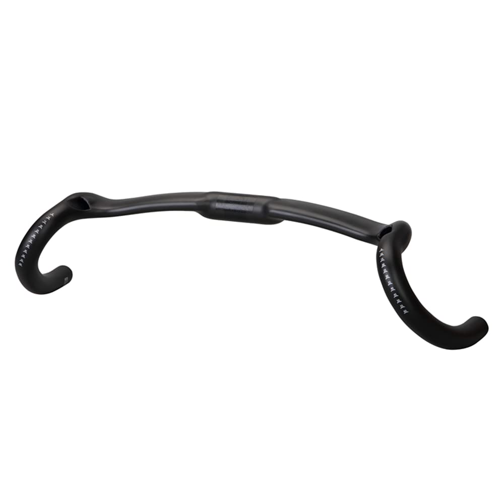 Manillar de carbono for bicicleta de carretera, manillar de bicicleta de carretera de ciclocross con gran llamarada, manillar de fibra de carbono de 370/390/410mm(390MM)