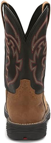 Justin Boot Company Men's Stampede Rush Tan 11" Black Maldova H2O Comp Toe Work Boot Tan 9.5 EE | Image 3