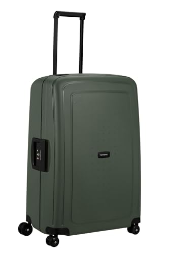 Samsonite S'Cure Renewed - Hartschalenkoffer 75 cm, Groß, Check-in Koffer mit Dreipunkt-Verschluss, Leicht, 4.60 KG, 102 L, Grün (Dark Green)