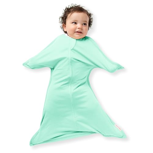 Image of SleepingBaby Zipadee-Zip Transition Swaddle - Cozy Baby Swaddle Blanket with Zipper Convenience - Roomy Wearable Blanket for Easy Diaper Changes - Classic Mint, X-Small (3-6 Month)