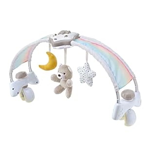 chicco 10473000000 2-in-1 regenbooglaken voor kinderbed met licht en melodieën Sky Play Arch, neutraal beige, 1 count…