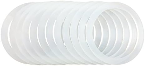 12 Silicone Gasket Sealing Rings For Mason Jar/Ball Plastic Storage Cap, Reusable Food-Grade Airtight Rubber Seal For Caning Jar Plastic Lids (12 REGULAR MOUTH)
