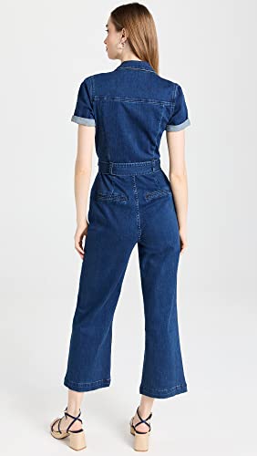 Paige Women's Anessa Short Sleeve Jumpsuit, Jilena, Blue, 0 #TOP2