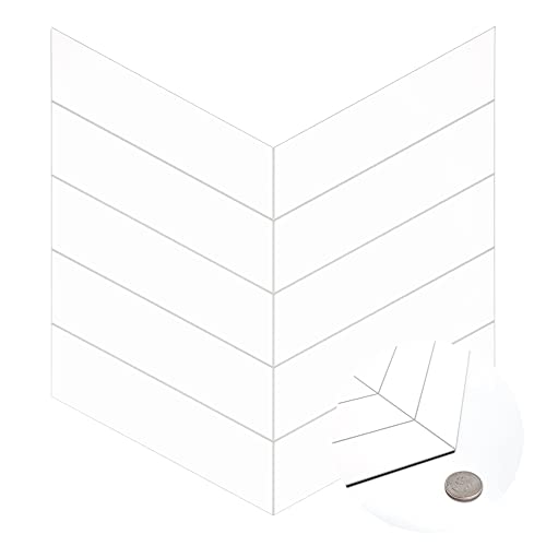 Sunwings Chevron Backsplash Tile For Kitchen Peel And Stick, Arrow Stone Composite Self Adhesive Tiles Mosaic Wall Tile For Kitchen 10 Sheets White #TOP2
