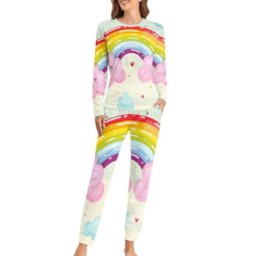 Ensemble de pyjama femme t-shirt manches longues et pantalon
