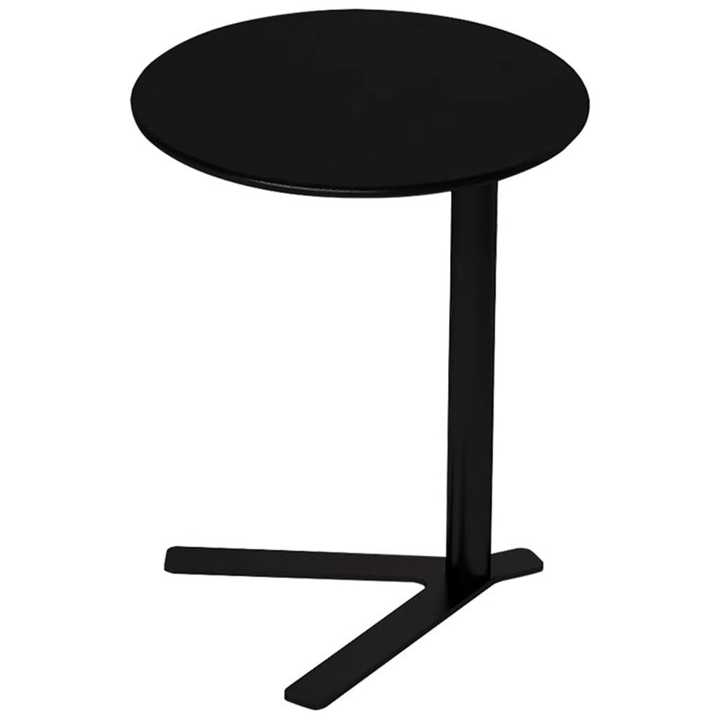Mesa Lateral Cama Mesa Auxiliar En Forma De Y De Estilo Nórdico, Mesa De Sofá De Metal Sencilla para El Hogar, Mesa De Centro para El Suelo De La Oficina, Fácil Instalación(Black B,48 * 69cm)