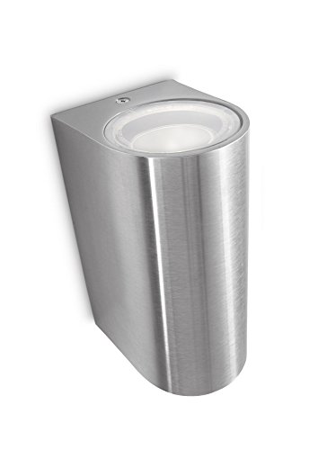 Philips - Nightingale - Applique murale, éclairage extérieur pour jardin, 2 x 35 W 10 x 8 x 16 cm inox