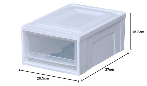 収納ケース ホワイト/クリア 引き出し クローゼット BC-Sの商品画像