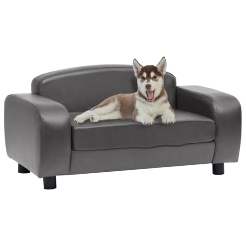 Generisch Hundesofa Grau 80x50x40 cm Kunstleder, Tier- & Haustierbedarf, Haustierbedarf, Hundebedarf, Hundebetten, 12KG, 170964