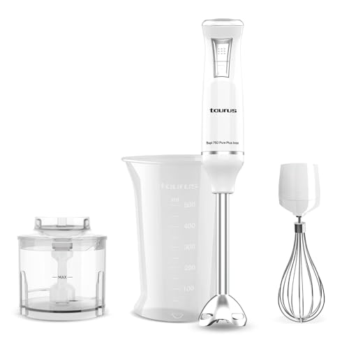Taurus Batidora de Mano BAPI 750 Pure | Varilla de Acero Inoxidable | 750W de Potencia | Ideal para Purés, Sopas y Salsas | Diseño Ergonómico Antisalpicaduras