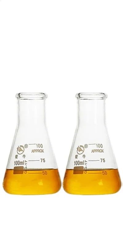 Fioles coniques en verre, Flacon conique droit à col large en verre borosilicaté 1 pièces(1000ml)
