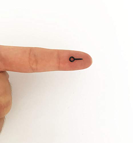 Small Mini Screw Eyes Pin Hook For Jewelry Making, Cork Bottles,Resin, Bead, Tiny Eyelets Hook Screws Ring Black (250 Pcs) #TOP4