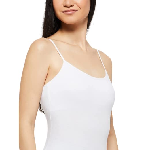 Image of VESY Women Camisole Regular Fit Cotton Camisole Slip with Spaghetti Straps (Pack of 2)