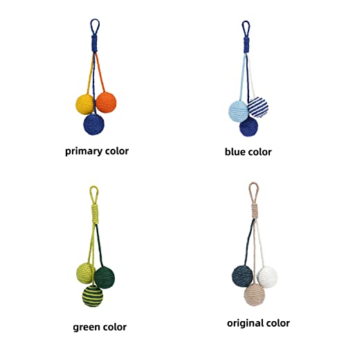 Roripoppu Cat Toy Sisal Ball Hanging Cat Toy Handmade Cat Rope Ball Chew Eco-Friendly Toy Pets Interactive Toy Cat Toys For Indoor Cats thumb #6