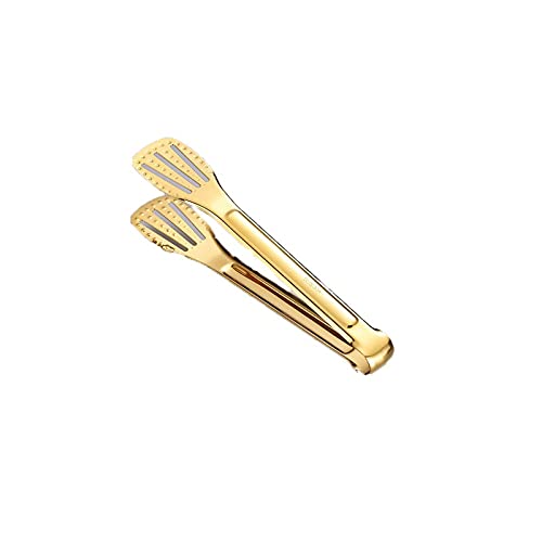 Pinzas de Cocina, Pinzas Antideslizantes de Acero Inoxidable para Alimentos, Pinzas para Servir Carne, Ensalada, Pan, Accesorios de Cocina para Barbacoa (Dorado)