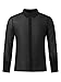 COOLOYA Men's Mesh Sheer See Through Long Sleeve Rave Disco Outfit Collar Button Front Party Shirt Tops Solid Black M