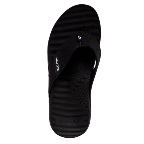 Image of Nautica Men's Flip Flop Shower Sandals Slides - Comfortable Waterproof Beach Footwear Slip-On Thong (Medium /Wide Width)
