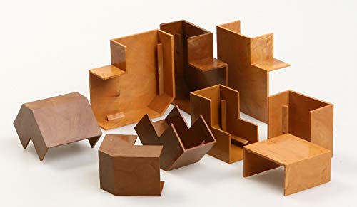 Blister de 4 piezas ángulos para canaletas de color roble. Medidas: 15x10mm (2 planos 1 Int, 1 Ext) Cover