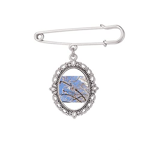 Broche branche de cerisier taille M accessoire vêtement pour châle