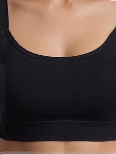 Image of Women Cotton Sports Bra with Removable Pads | Adjustable Straps | Non-Wired Padded Everyday Bra | Comfortable Yoga, Gym, Bra (Size 28 to 34)