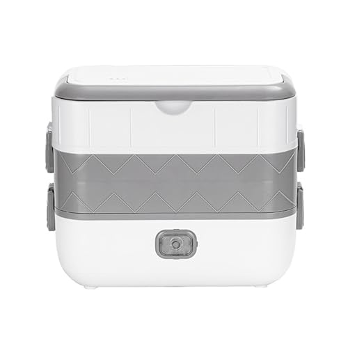 ZYHAOYAN Lonchera Eléctrica Calentadora De Comida, 2L Lonchera Calentadora De Comida Portátil De Calentamiento Rápido, con Recipiente De Acero Inoxidable 304, para Viajar, Conducir, Oficina, Casa