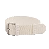 Clockwork Synergy - Perlon Watch Strap Braided Nylon Band (16mm, White)