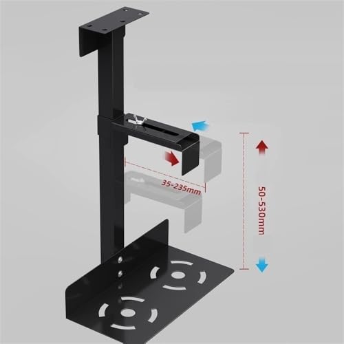 Soporte para CPU de PC, montaje ajustable bajo escritorio y en pared, soporte para torre de PC (Blanco) miniatura 3