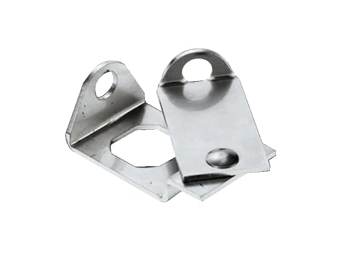 Image of Rittal 8018974, Padlock hasp Lockout for wallmounted enclosures and Junction Boxes, Riveted with Square Cutout, Powder-Coated, Carbon Steel