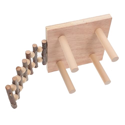 SEWOART シーハムスター リス用木製スタンディングボード ケージ内ラダー型プラットフォーム 遊び場 おもちゃ