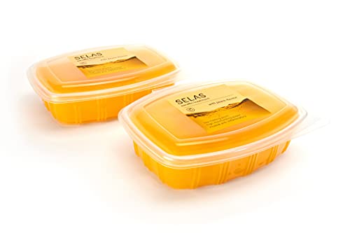 SELAS Peach Paraffin 2600ml Pack (980g x 2 Units). for Therapeutic and Aesthetic Treatments of Hands and feet
