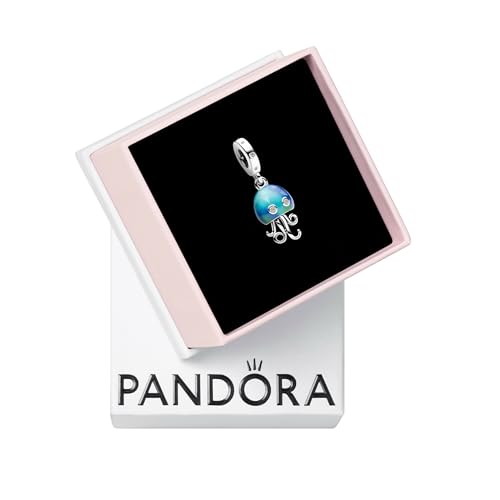 PANDORA Color-Changing Jellyfish Dangle Charm - Compatible with PANDORA Moments - Stunning Jewelry for Women - Gift for Her - Sterling Silver & Enamel with Cubic Zirconia - With Gift Box