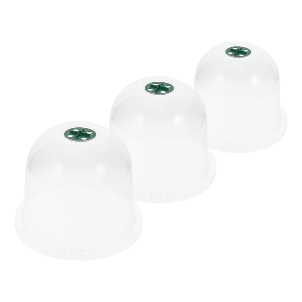 POPETPOP 3pièces Cloche De Jardin Plastique Transparent Dôme Pour Plantes Protection Humidité Gel Pour Et Pots De Jardin Extérieur