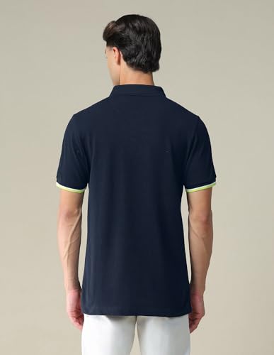Image of U.S. Polo ASSN. Solid Slim Fit Polo T Shirts for Men - 100% Cotton, Half Sleeves Mens Tshirt