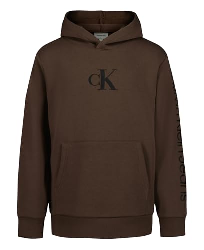 Calvin Klein boys Long Sleeve Pullover Fleece Hoodie
