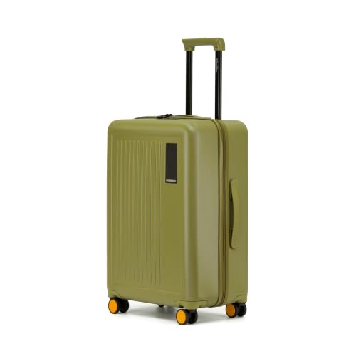 Check-in Suitcase|64cm|65L|German Makrolon Polycarbonate Hardshell|TSA-Approved Lock|8 Silent Ninja Wheels|YKK Zippers|For 7-14 Day Trips|Mokobara Transit Luggage|Olive(So Matcha 2.0)