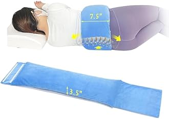 KAVIL Lumbar Support Pillow for Sleeping Lower Back Sciatic Nerve Pain Relief Lumbar Roll for Office Chairs & Bed Body Pain Relief Side Sleeping Lumbar Cushion for Sciatica, Herniated Disc, Scoliosis