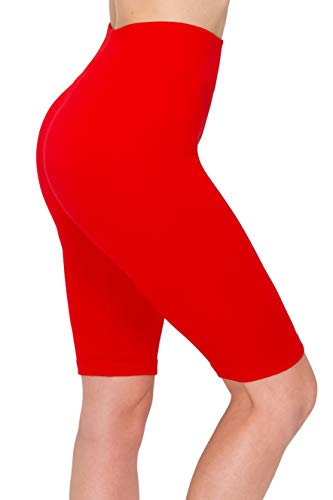 Image of ALWAYS Faux Leather Shorts - High Waist Active Stretch Yoga Short Pants for Women