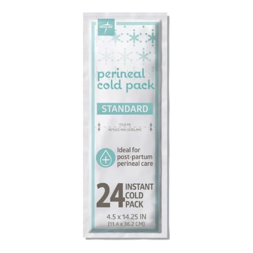 Image of Medline Perineal Cold Packs for Postpartum Care (24 Count) Each Absorbent Pad is 4.5" x 14.25" Perfect for your After Delivery Postpartum Essentials Kit