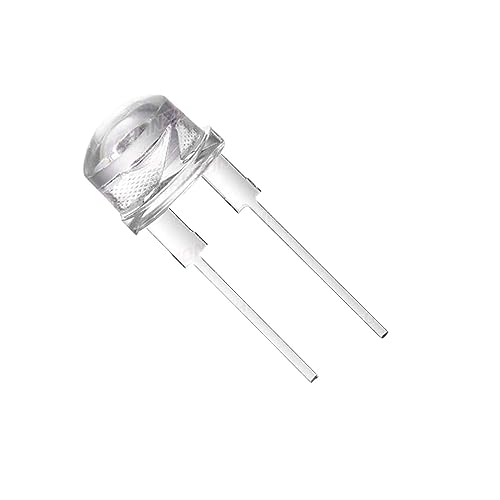 WHWRCADV 5 Pcs 8mm LED Diode Straw Hat 0.75W 0.2W 0.25W White Red Green Blue Yellow F8 Super Bright Emitting Light DIY PCB Lamp Bulb(0.25W Blue)