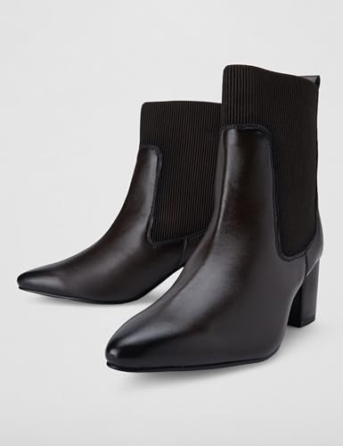 Image of Metro Women Synthetic Ankle-Length Chelsea Block Heel Boots