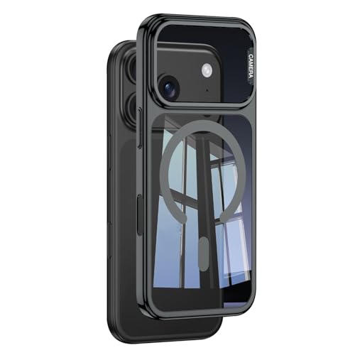 For iPhone 17/17 Air/17 Pro/17 Pro Max�p�X�����P�[�X�A�������C�����X�[�d�J�o�[�A�}�O�l�b�g���z�����C�g�APC���΂ݖh�~�V�F��