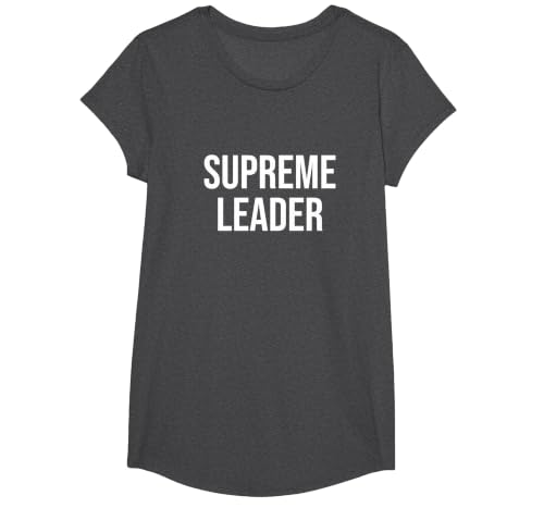Supreme Leader T-Shirt, Girls, Dark Heather Grey, Small