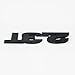 2Pc 2.3T Emblem 3D Badge Sticker Side Door Nameplate with Double Tape (Gloss Black)