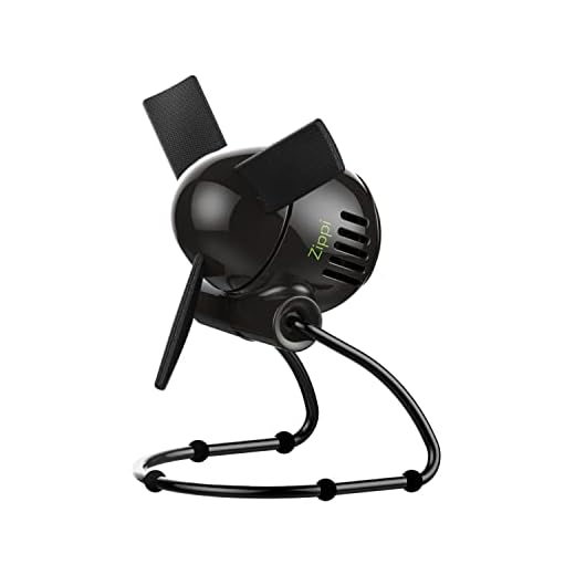 Vornado Zippi Small Personal Fan, Foldable Cooling for Desk, 2 Speed Settings, Soft Nylon Blades, Directable Airflow, Compact Design, Perfect Fan for Office and Bedroom, Multiple Color Options, Black